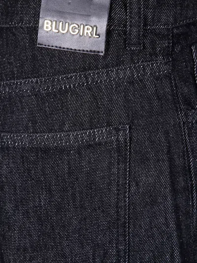 Blugirl Denim Wide Leg Jeans In Gray