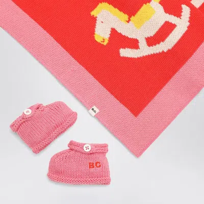 Bobo Choses Red Cotton Two-piece Rocking Horse Set