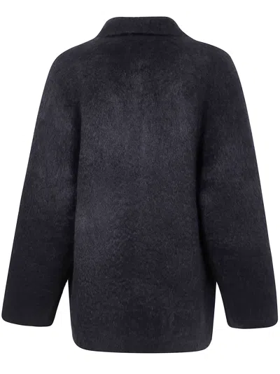 Boboutic Double Breasted Fur Jacket In Brown