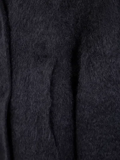 Boboutic Double Breasted Fur Jacket In Brown