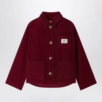Bonpoint Corduroy Edith Jacket With Embroidered Cherry