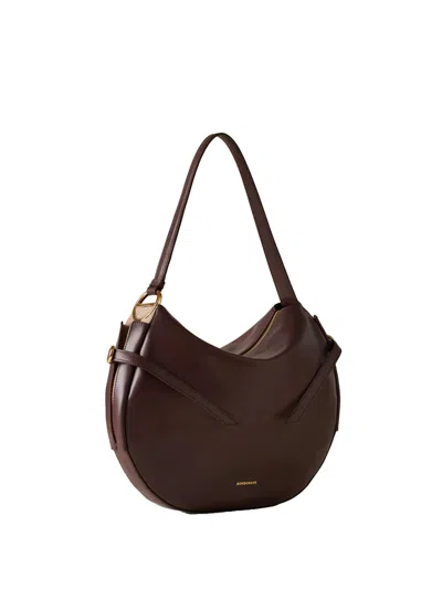 Borbonese Medium Hobo Top-handle Shoulder Bag In Brown