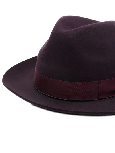 Borsalino Federico Wool And Cashmere Hat In Red