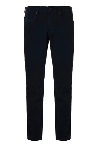 Hugo Boss Cotton Trousers With Front And Back Pockets In Black