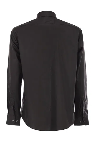 Hugo Boss Boss Men Slim Fit Shirt In Easy-iron Stretch Cotton Poplin In Black