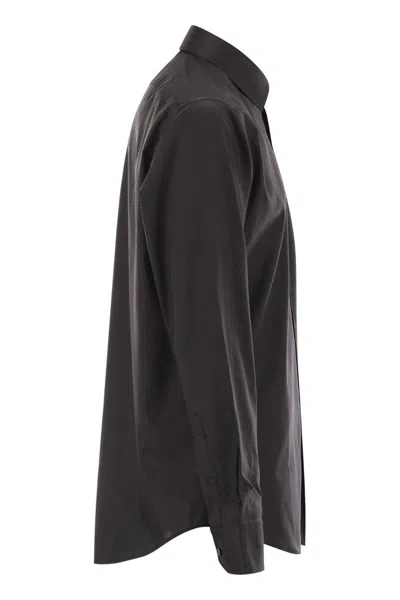 Hugo Boss Boss Men Slim Fit Shirt In Easy-iron Stretch Cotton Poplin In Black