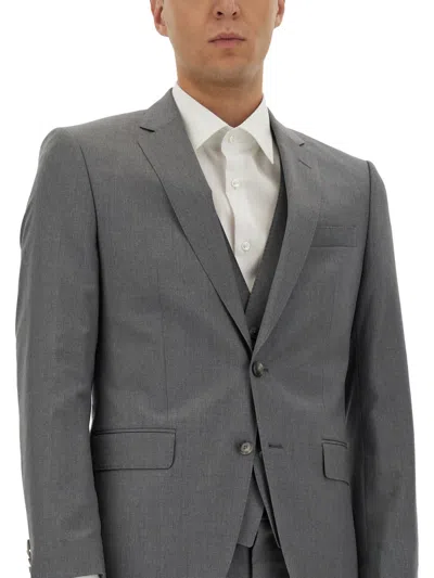Hugo Boss Tailored Jacket Notch Lapel In Gray