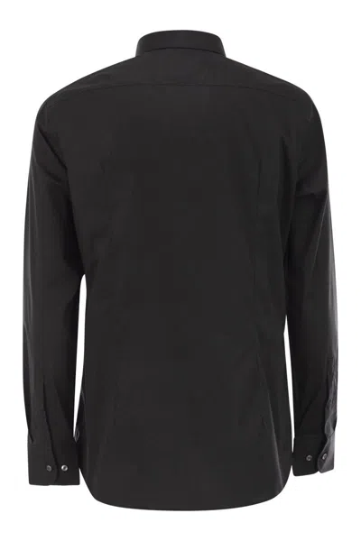 Hugo Boss Boss Men Slim Fit Shirt In Easy-iron Stretch Cotton Poplin In Black