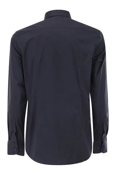Hugo Boss Boss Men Slim Fit Shirt In Easy-iron Stretch Cotton Poplin In Black