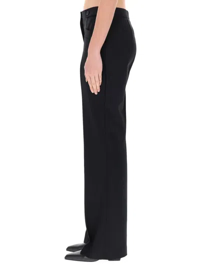 Hugo Boss Boss Striped Bootcut Pants In Black