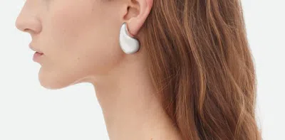 Bottega Veneta 925 Silver Drop Earrings In Metallic
