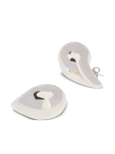 Bottega Veneta 925 Silver Drop Earrings In Metallic