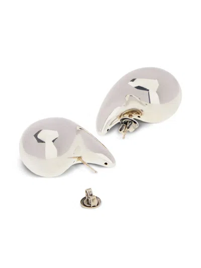 Bottega Veneta 925 Silver Drop Earrings In Metallic