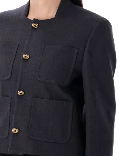 Bottega Veneta Light Cotton Jacket In Black