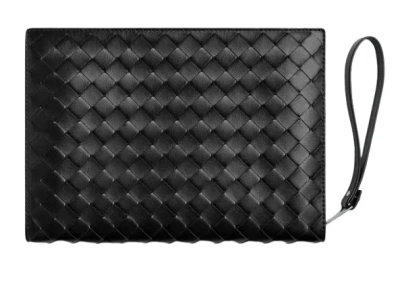 Bottega Veneta Porta Documenti Intrecciato Piccolo In Black