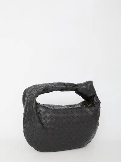 Bottega Veneta Teen Jodie Intrecciato Leather Hobo In Fire Nero