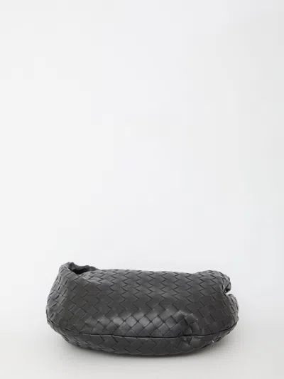 Bottega Veneta Teen Jodie Intrecciato Leather Hobo In Fire Nero