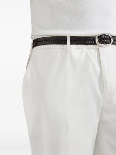 Brunello Cucinelli Button-fastening Belt-loops Trousers In White