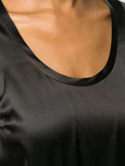 Brunello Cucinelli Stretch-silk Satin Reversible Tank Top In Black