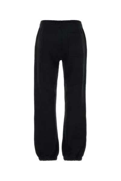 Burberry Black Cotton Jogging Trousers In Black