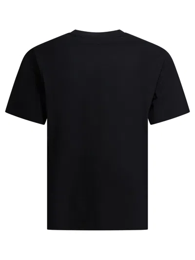 Burberry Men Black Crewneck T-shirt With Logo Lettering On The Front In Cotton Man