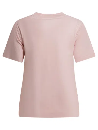 Burberry Cotton T-shirt With Logo T-shirts Pink In Pink