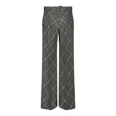 Burberry Crater Check Virgin Wool In Gray
