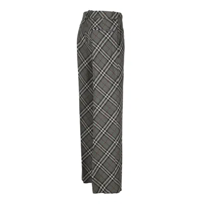 Burberry Crater Check Virgin Wool In Gray