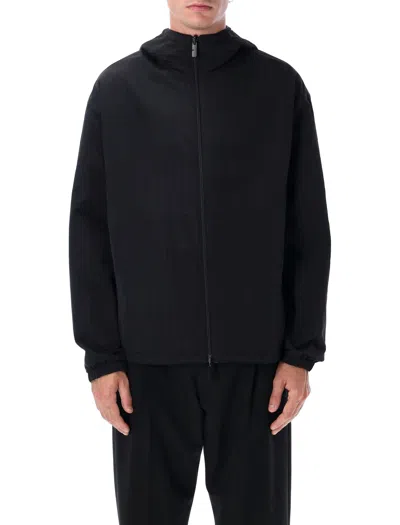 Burberry Reversible Check Hooded Jacket Pockets In Neutral