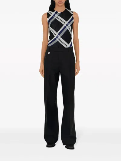 Burberry Silk Top In Multi