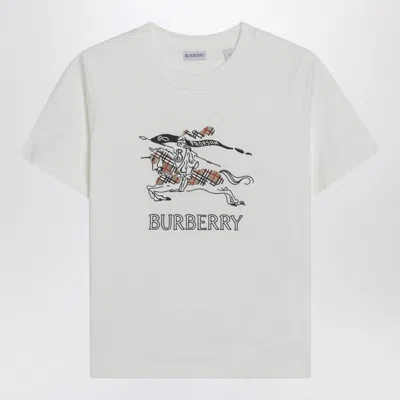 Burberry Equestrian Knight Design Cotton T-shirt In Animal Print