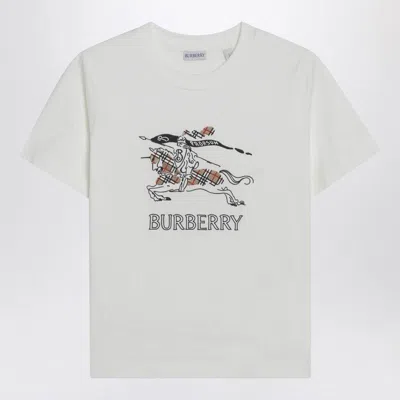 Burberry Equestrian Knight Design Cotton T-shirt In Animal Print