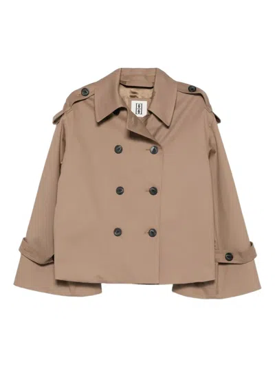 By Malene Birger Alisandra Cropped Organic Cotton Trench Coat In Fosil