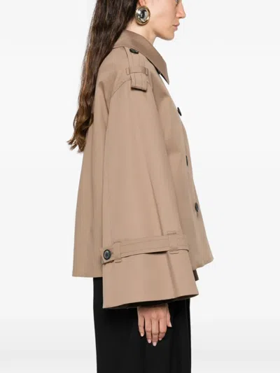 By Malene Birger Alisandra Cropped Organic Cotton Trench Coat In Fosil