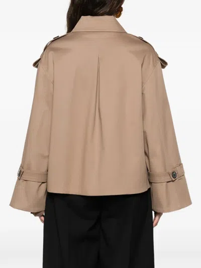 By Malene Birger Alisandra Cropped Organic Cotton Trench Coat In Fosil