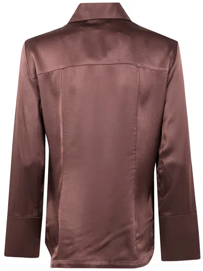 By Malene Birger Rosiannas Wide-collar Shirt In Brown