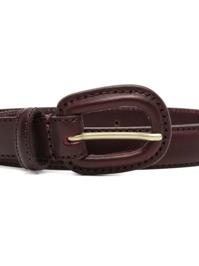 By Malene Birger "salio" Classic Belt Accessories In Burgundy