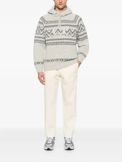 C.p. Company C.p.company Patterned Knitted Hoodie In Multi