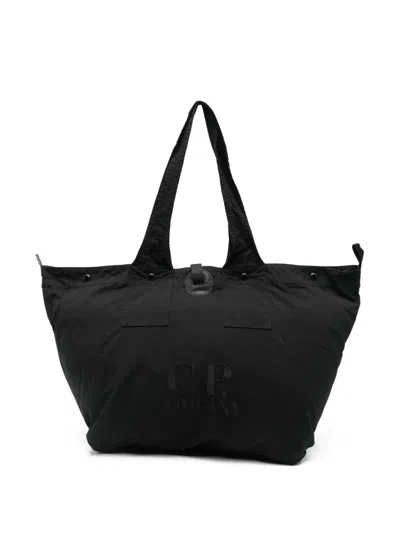 C.p. Company C.p.company Twill Tote Bag In Black