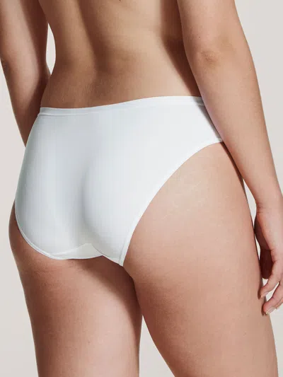 Calida White Cotton Slip In Black