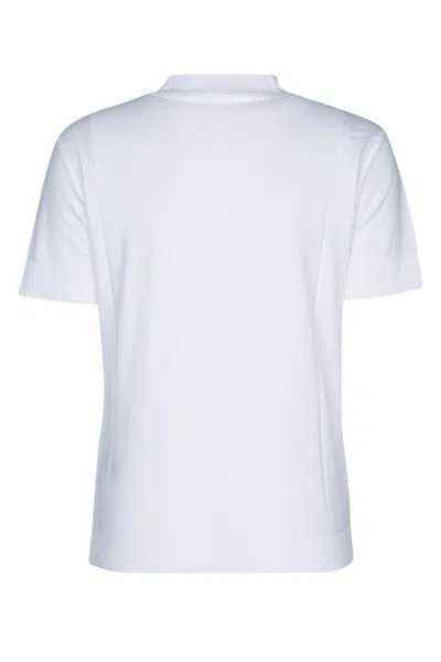 Calvin Klein Refined Cotton Mock Neck T-shirt In White
