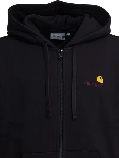 Carhartt Drawstring Hoodie Featuring Kangaroo Pocket In Black