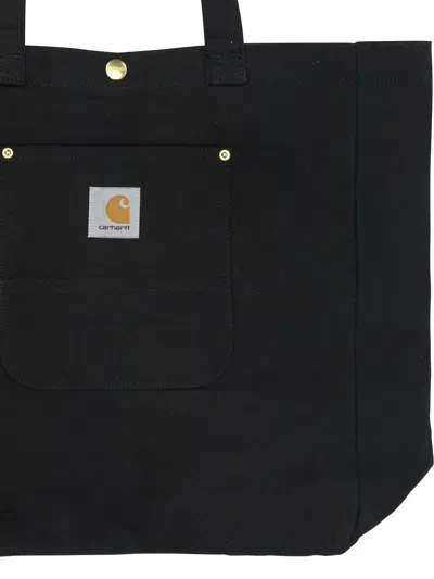 Carhartt Bay Canvas Tote Bag In Black