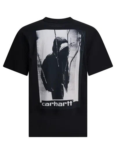Carhartt Archive Script Printed T-shirt In Black