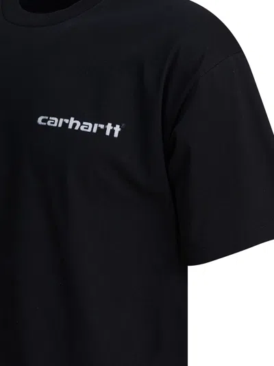 Carhartt Archive Script Printed T-shirt In Black