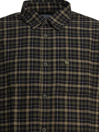 Carhartt Checked Pattern Button-down Collar Shirt In Black