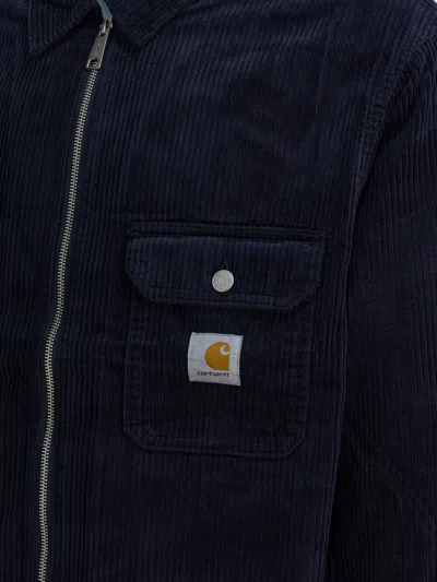 Carhartt Casual Corduroy Jacket Button Cuffs In Blue