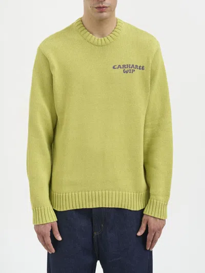 Carhartt Wip Helix Crew Neck Sweater In Green