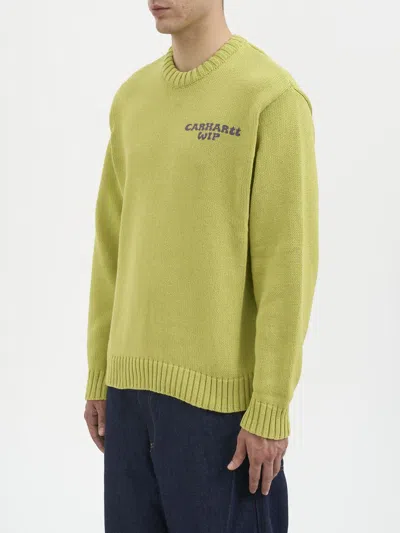 Carhartt Wip Helix Crew Neck Sweater In Green