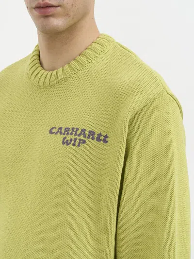 Carhartt Wip Helix Crew Neck Sweater In Green